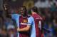 BIRMINGHAM, ENGLAND - AUGUST 28: Aston Villa player Christian Benteke celebrates after scoring the second goal during the Capital One Cup second round match between Aston Villa and Rotherham at Villa Park on August 28, 2013 in Birmingham, England. (Photo by Stu Forster/Getty Images)