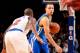 NEW YORK, NY - FEBRUARY 27: Stephen Curry #30 of the Golden State Warriors advances the ball against Raymond Felton #2 of the New York Knicks on February 27, 2013 at Madison Square Garden in New York City. NOTE TO USER: User expressly acknowledges and agrees that, by downloading and or using this photograph, User is consenting to the terms and conditions of the Getty Images License Agreement. Mandatory Copyright Notice: Copyright 2013 NBAE (Photo by Nathaniel S. Butler/NBAE via Getty Images)