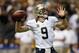 NEW ORLEANS, LA - SEPTEMBER 30: Quarterback Drew Brees #9 of the New Orleans Saints throws the ball in the first quarter against the Miami Dolphins at the Mercedes-Benz Superdome on September 30, 2013 in New Orleans, Louisiana. (Photo by Chris Graythen/Getty Images)