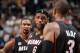 SAN ANTONIO, TX - JUNE 13: Chris Bosh #1, Lebron James #6 and Dwyane Wade #3 of the Miami Heat during Game Four of the 2013 NBA Finals against the San Antonio Spurs on June 13, 2013 at the AT&T Center in San Antonio, Texas. NOTE TO USER: User expressly acknowledges and agrees that, by downloading and or using this photograph, User is consenting to the terms and conditions of the Getty Images License Agreement. Mandatory Copyright Notice: Copyright 2013 NBAE (Photo by Andrew D. Bernstein/NBAE via Getty Images)