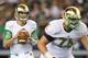 ARLINGTON, TX - OCTOBER 05: Tommy Rees #11 of the Notre Dame Fighting Irish throws the ball against the Arizona State Sun Devils at Cowboys Stadium on October 5, 2013 in Arlington, Texas. (Photo by Ronald Martinez/Getty Images)