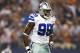 ARLINGTON, TX - SEPTEMBER 8: George Selvie #99 of the Dallas Cowboys celebrates after sacking the quarterback during a game against the New York Giants at AT&T Stadium on September 8, 2013 in Arlington, Texas. (Photo by Wesley Hitt/Getty Images)