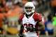 Aug 29, 2013; Denver, CO, USA; Arizona Cardinals running back Andre Ellington (38) reacts following his two point conversion in the fourth quarter during a preseason game against the Denver Broncos at Sports Authority Field. The Cardinals defeated the Broncos 32-24. Mandatory Credit: Ron Chenoy-USA TODAY Sports