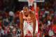 CHICAGO, IL - MAY 13: Marquis Teague #25 of the Chicago Bulls stands on the court during the game against the Miami Heat in Game Four of the Eastern Conference Semifinals during the 2013 NBA Playoffs on May 13, 2013 at United Center in Chicago, Illinois. NOTE TO USER: User expressly acknowledges and agrees that, by downloading and or using this photograph, User is consenting to the terms and conditions of the Getty Images License Agreement. Mandatory Copyright Notice: Copyright 2013 NBAE (Photo by Jesse D. Garrabrant/NBAE via Getty Images)
