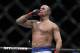 May 25, 2013; Las Vegas, NV, USA; Junior dos Santos reacts to his victory over Mark Hunt during UFC 160 at the MGM Grand Garden Arena. Mandatory Credit: Gary A. Vasquez-USA TODAY Sports