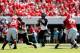 ATHENS, GA - OCTOBER 12: James Franklin #1 of the Missouri Tigers stands the in pocket to pass against the Georgia Bulldogs at Sanford Stadium on October 12, 2013 in Athens, Georgia. (Photo by Kevin C. Cox/Getty Images)