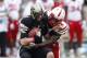WEST LAFAYETTE, IN - OCTOBER 12: Randy Gregory #44 of the Nebraska Cornhuskers sacks Danny Etling #5 of the Purdue Boilermakers during the game at Ross-Ade Stadium on October 12, 2013 in West Lafayette, Indiana. Nebraska won 44-7. (Photo by Joe Robbins/Getty Images)