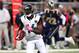 Oct 6, 2013; St. Louis, MO, USA; Jacksonville Jaguars wide receiver Justin Blackmon (14) carries the ball for a touchdown during the first quarter against the St. Louis Rams at The Edward Jones Dome. Mandatory Credit: Scott Kane-USA TODAY Sports