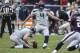 Sep 29, 2013; Houston, TX, USA; Seattle Seahawks kicker Steven Hauschka (4) kicks a field goal in overtime to defeat the Houston Texans 23-20 at Reliant Stadium. Mandatory Credit: Troy Taormina-USA TODAY Sports