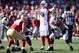 Oct 13, 2013; San Francisco, CA, USA; Arizona Cardinals quarterback Carson Palmer (3) at the line during the third quarter in a game against the San Francisco 49ers at Candlestick Park. San Francisco 49ers won 32-20. Mandatory Credit: Bob Stanton-USA TODAY Sports