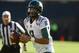 Oct 5, 2013; Boulder, CO, USA; Oregon Ducks quarterback Marcus Mariota (8) scrambles with the football in the first quarter against the Colorado Buffaloes at Folsom Field. Mandatory Credit: Ron Chenoy-USA TODAY Sports