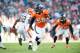 DENVER, CO - DECEMBER 23: Outside linebacker Von Miller #58 of the Denver Broncos defends during a game against the Cleveland Browns at Sports Authority Field at Mile High on December 23, 2012 in Denver, Colorado. The Broncos defeated the Browns 34-12. (Photo by Dustin Bradford/Getty Images)