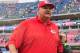 NASHVILLE, TN - OCTOBER 6: Head Coach Andy Reid of the Kansas City Chiefs celebrates after the game against the Tennessee Titans at LP Field on October 6, 2013 in Nashville, Tennessee. (Photo by Scott Cunningham/Getty Images)