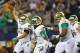 ARLINGTON, TX - OCTOBER 05: Dan Fox #48 of the Notre Dame Fighting Irish and Jaylon Smith #9 celebrate a fumble recovery against the Arizona State Sun Devils at Cowboys Stadium on October 5, 2013 in Arlington, Texas. (Photo by Ronald Martinez/Getty Images)