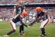 CLEVELAND, OH - OCTOBER 13: Wide receiver Greg Little #18 of the Cleveland Browns celebrates after scoring a touchdown with fullback Chris Ogbonnaya #25 and quarterback Brandon Weeden #3 against the Detroit Lions at FirstEnergy Stadium on October 13, 2013 in Cleveland, Ohio. (Photo by Matt Sullivan/Getty Images)