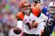 ORCHARD PARK, NY - OCTOBER 13: Andy Dalton #14 of the Cincinnati Bengals readies to hand off against the Buffalo Bills at Ralph Wilson Stadium on October 13, 2013 in Orchard Park, New York. Cincinnati won 27-24. (Photo by Rick Stewart/Getty Images)