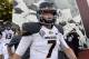 Sep 21, 2013; Bloomington, IN, USA; Missouri Tigers quarterback Maty Mauk (7) takes the field before the game against the Indiana Hoosiers at Memorial Stadium. Mandatory Credit: Mike DiNovo-USA TODAY Sports