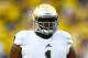 Sep 7, 2013; Ann Arbor, MI, USA; Notre Dame Fighting Irish defensive lineman Louis Nix III (1) warms up prior to the game against the Michigan Wolverines at Michigan Stadium. Mandatory Credit: Andrew Weber-USA TODAY Sports