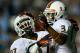CHAPEL HILL, NC - OCTOBER 17: Tracy Howard #3 of the Miami Hurricanes celebrates after making an interception against the North Carolina Tar Heels during their game at Kenan Stadium on October 17, 2013 in Chapel Hill, North Carolina. (Photo by Streeter Lecka/Getty Images)