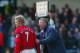 LONDON - OCTOBER 19: Manchester United manager Sir Alex Ferguson gives instructions to David Beckham during the FA Barclaycard Premiership match between Fulham and Manchester United at Loftus Road in London on October 19, 2002. (Photo By Ben Radford/Getty Images)