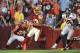 LANDOVER, MD - NOVEMBER 15: DeAngelo Hall #23 of the Washington Redskins makes an interception of a pass intended for Brandon Marshall #15 of the Denver Broncos at FedExField on November 15, 2009 in Landover, Maryland. The Redskins defeated the Broncos 27-17. (Photo by Larry French/Getty Images)