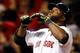 BOSTON, MA - OCTOBER 13: David Ortiz #34 of the Boston Red Sox celebrates after hitting a game-tying grand slam in the eighth inning against the Detroit Tigers during Game Two of the American League Championship Series at Fenway Park on October 13, 2013 in Boston, Massachusetts. (Photo by Jim Rogash/Getty Images)