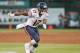 Aug 23, 2013; Oakland, CA, USA; Chicago Bears wide receiver Alshon Jeffery (17) runs a route during the first quarter of the game against the Oakland Raiders at O.Co Coliseum. Mandatory Credit: Ed Szczepanski-USA TODAY Sports