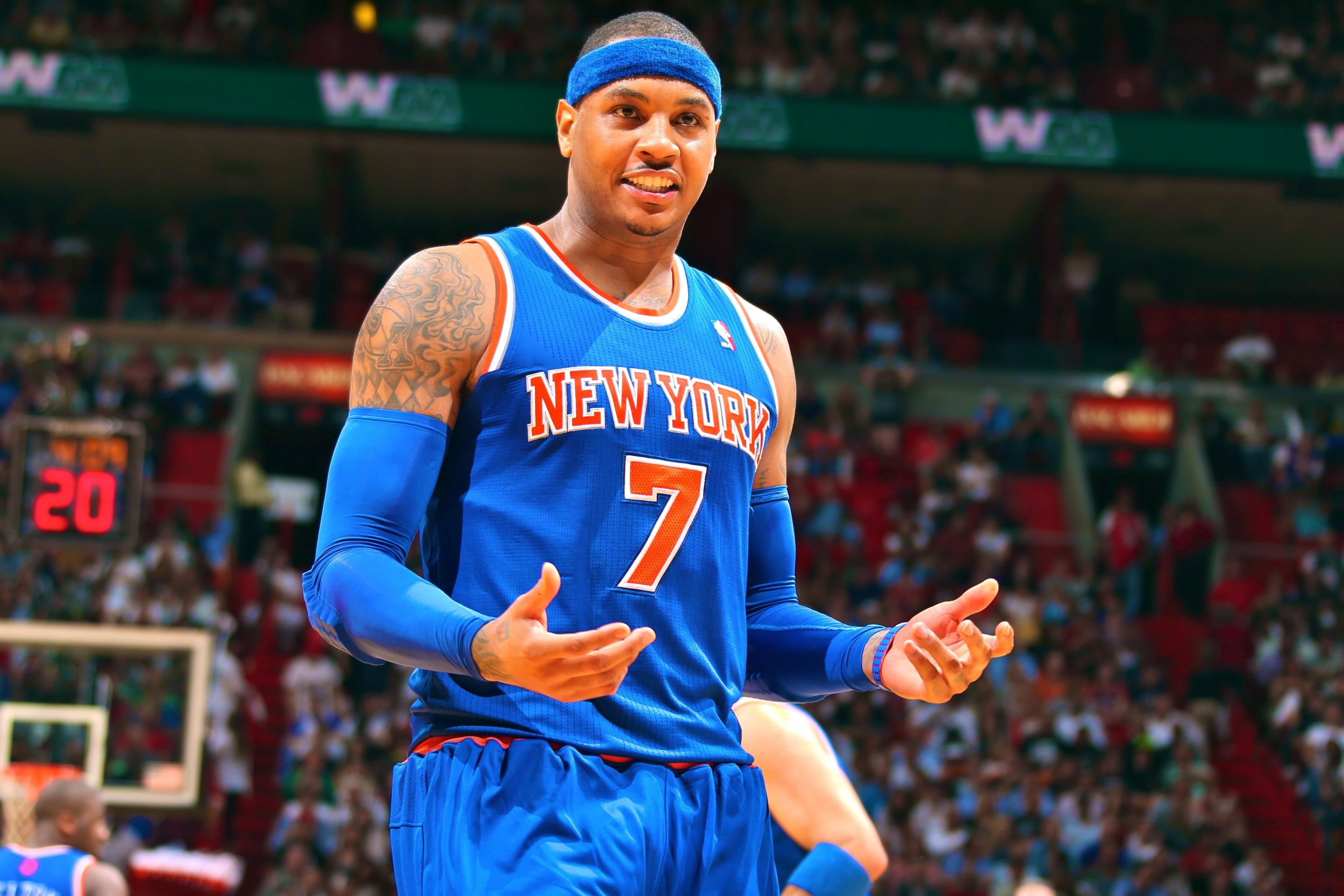 Watch Carmelo Anthony look good in summer open run in New York - NBC Sports