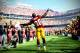 LANDOVER, MD - NOVEMBER 6: Linebacker Brian Orakpo #98 of the Washington Redskins is introduced against the San Francisco 49ers at FedExField on November 6, 2011 in Landover, Maryland. The San Francisco 49ers won, 19-11. (Photo by Patrick Smith/Getty Images)