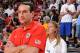 LAS VEGAS, NV - JULY 25: Mike Krzyzewski, Head Coach of the USA Basketball Mens National Team stands on the court prior to the start of the 2013 USA Basketball Showcase at the Thomas and Mack Center on July 25, 2013 in Las Vegas, Nevada. NOTE TO USER: User expressly acknowledges and agrees that, by downloading and/or using this Photograph, user is consenting to the terms and conditions of the Getty Images License Agreement. Mandatory Copyright Notice: Copyright 2013 NBAE (Photo by Andrew D. Bernstein/NBAE via Getty Images)