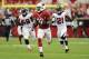 Oct 27, 2013; Phoenix, AZ, USA; Arizona Cardinals running back Andre Ellington (38) runs for an 80 yard touchdown against the Atlanta Falcons in the first half at University of Phoenix Stadium. Mandatory Credit: Jennifer Stewart-USA TODAY Sports