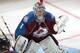 DENVER, CO - OCTOBER 17: Goaltender Semyon Varlamov
