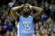 KANSAS CITY, MO - MARCH 24: P.J. Hairston #15 of the North Carolina Tar Heels looks on dejected as he returns to the bench in the second half against the Kansas Jayhawks during the third round of the 2013 NCAA Men's Basketball Tournament at Sprint Center on March 24, 2013 in Kansas City, Missouri. (Photo by Ed Zurga/Getty Images)