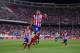 MADRID, SPAIN - SEPTEMBER 24: Diego Costa of Atletico de Madrid celebrates after scoring his 2nd goal during the La Liga match between Atletico de Madrid and Osasuna at Vicente Calderon Stadium on September 24, 2013 in Madrid, Spain. (Photo by Denis Doyle/Getty Images)