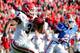 JACKSONVILLE, FL - NOVEMBER 02: Todd Gurley #3 of the Georgia Bulldogs runs for yardage during the game against the Florida Gators at EverBank Field on November 2, 2013 in Jacksonville, Florida. (Photo by Sam Greenwood/Getty Images)