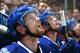 VANCOUVER, BC - OCTOBER 12: Henrik Sedin #33 and Daniel Sedin #22 of the Vancouver Canucks look on from the bench during their NHL game against the Montreal Canadiens at Rogers Arena on October 12, 2013 in Vancouver, British Columbia, Canada. (Photo by Jeff Vinnick/NHLI via Getty Images)