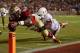 TALLAHASSEE, FL - NOVEMBER 02: James Wilder Jr. #32 of the Florida State Seminoles dives for a touchdown during a game against the Miami Hurricanes at Doak Campbell Stadium on November 2, 2013 in Tallahassee, Florida. (Photo by Mike Ehrmann/Getty Images)