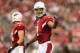 GLENDALE, AZ - OCTOBER 27: Wide receiver Larry Fitzgerald #11 of the Arizona Cardinals during the NFL game against the Atlanta Falcons at the University of Phoenix Stadium on October 27, 2013 in Glendale, Arizona. The Cardinals defeated the Falcons 27-13. (Photo by Christian Petersen/Getty Images)