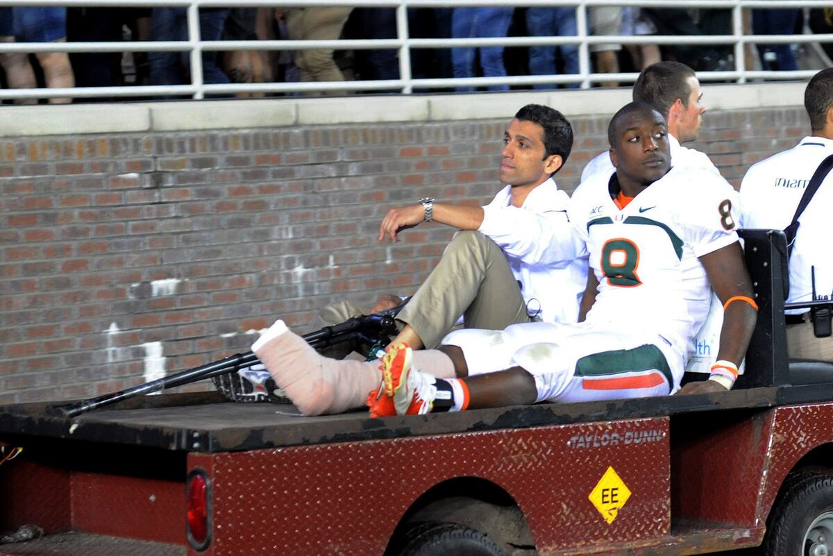 Miami Football What Duke Johnson's Injury Means for Canes' ACC Title