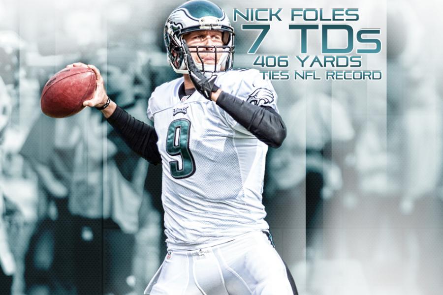 Eagles QB Nick Foles Has One Of The Best Passing Games In NFL History -  Here Are His 7 TD Passes