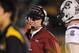 Oct 26, 2013; Columbia, MO, USA; South Carolina Gamecocks head coach Steve Spurrier watches from the sidelines during the second half against the Missouri Tigers at Faurot Field. South Carolina won 27-24. Mandatory Credit: Denny Medley-USA TODAY Sports