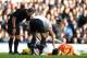 LIVERPOOL, ENGLAND - NOVEMBER 03: Hugo Lloris of Tottenham Hotspur lies injured during the Barclays Premier League match between Everton and Tottenham Hotspur at Goodison Park on November 03, 2013 in Liverpool, England. (Photo by Chris Brunskill/Getty Images)