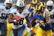 ST. LOUIS, MO - NOVEMBER 3: Chris Johnson #28 of the Tennessee Titans runs against the St. Louis Rams in the fourth quarter at the Edward Jones Dome on November 3, 2013 in St. Louis, Missouri. (Photo by Michael Thomas/Getty Images)