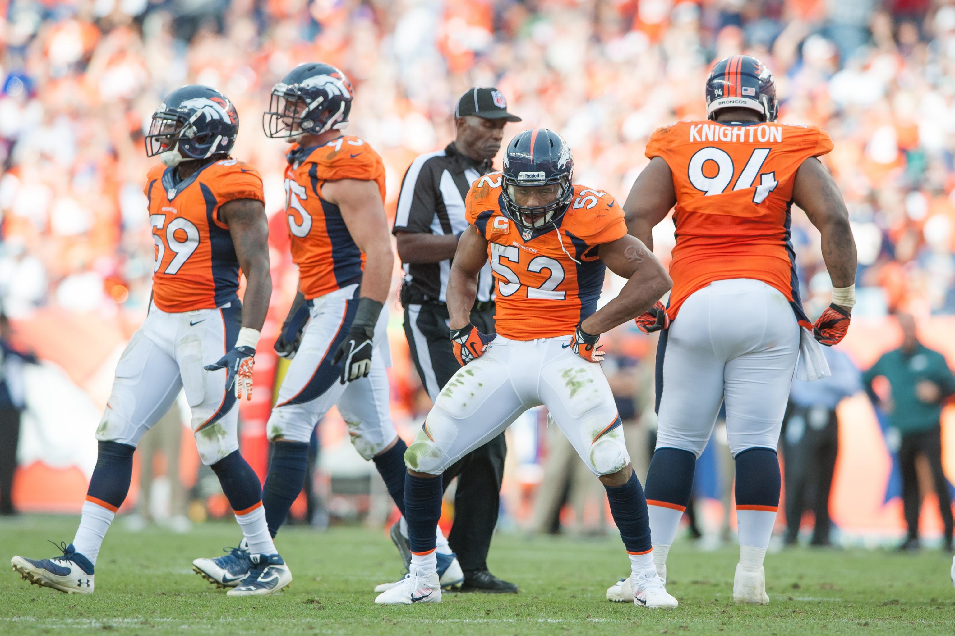 Denver broncos linebacker wesley woodyard hi-res stock photography