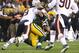 GREEN BAY, WI - NOVEMBER 04: Shea McClellin #99 of the Chicago Bears tackles Aaron Rodgers #12 of the Green Bay Packers during the first quarter at Lambeau Field on November 04, 2013 in Green Bay, Wisconsin. (Photo by Mike McGinnis/Getty Images)