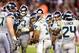 Oct 17, 2013; Phoenix, AZ, USA; Seattle Seahawks quarterback Russell Wilson (3) against the Arizona Cardinals at University of Phoenix Stadium. Mandatory Credit: Mark J. Rebilas-USA TODAY Sports
