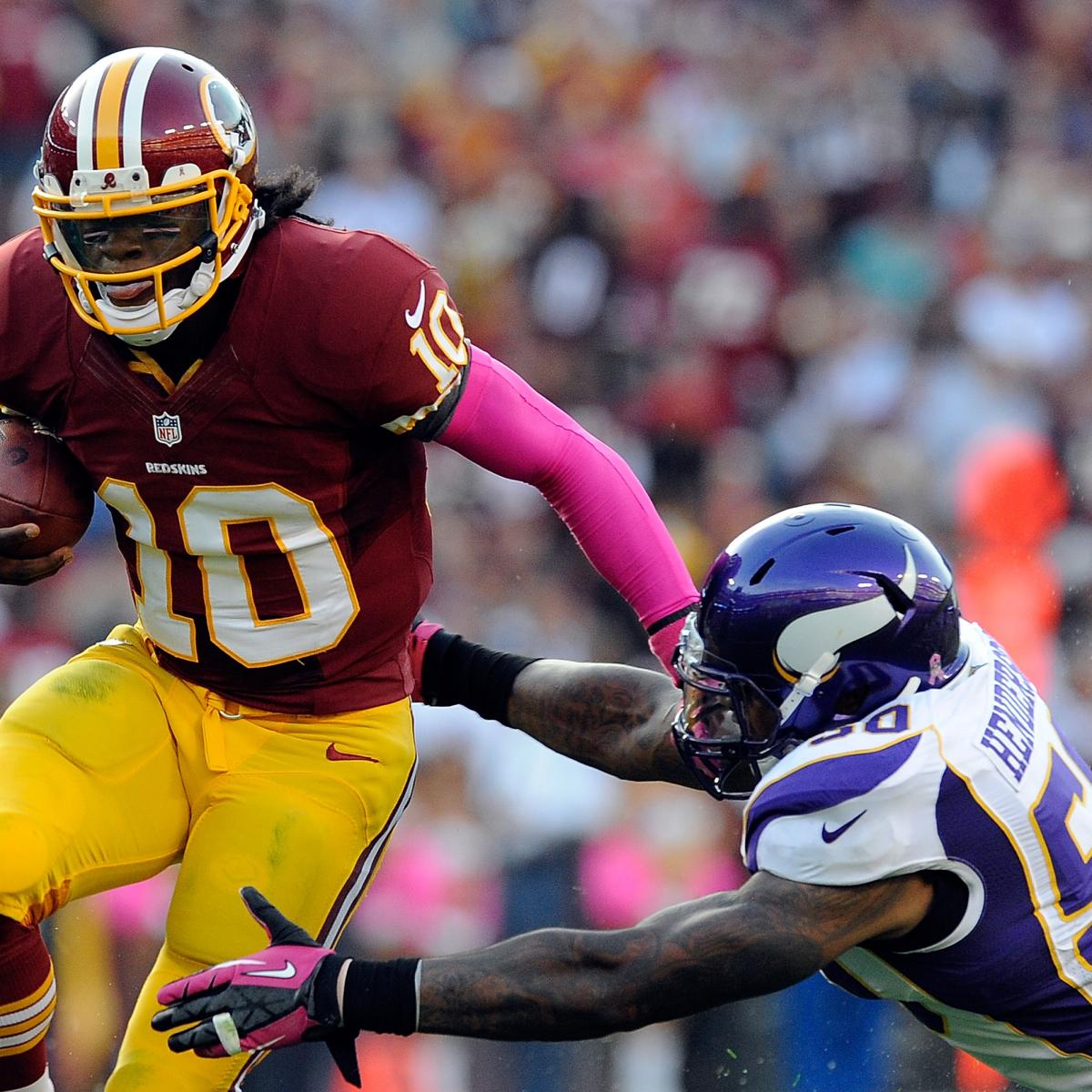 RG3 and Redskins healthy pick vs. Vikings