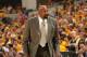 INDIANAPOLIS, IN - MAY 18: Head Coach Mike Woodson of the New York Knicks looks on during Game Six of the Eastern Conference Semifinals between the New York Knicks and the Indiana Pacers during the 2013 NBA Playoffs on May 18, 2013 at Bankers Life Fieldhouse in Indianapolis, Indiana. NOTE TO USER: User expressly acknowledges and agrees that, by downloading and or using this Photograph, user is consenting to the terms and condition of the Getty Images License Agreement. Mandatory Copyright Notice: 2013 NBAE (Photo by Ron Hoskins/NBAE via Getty Images)