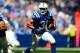 Sep 15, 2013; Indianapolis, IN, USA; Indianapolis Colts running back Donald Brown (31) runs the ball during the second quarter against the Miami Dolphins at Lucas Oil Stadium. Mandatory Credit: Andrew Weber-USA TODAY Sports