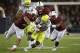 PALO ALTO, CA - NOVEMBER 07: Wide receiver Bralon Addison #11 of the Oregon Ducks with the ball against linebacker Shayne Skov #11 of the Stanford Cardinal at Stanford Stadium on November 7, 2013 in Palo Alto, California. (Photo by Ezra Shaw/Getty Images)